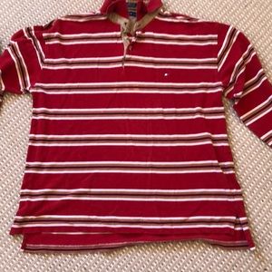 Vintage worn Long Sleeve Tommy Hilfiger Polo *RARE